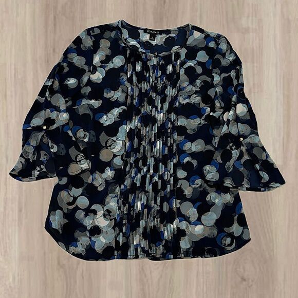Roz & Ali Flowy Blouse with Bell Sleeves - Picture 1 of 6